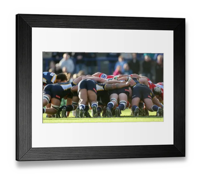 Framed Print : Leeds Carnegie Scrum Framed Print : Leeds Carnegie Scrum