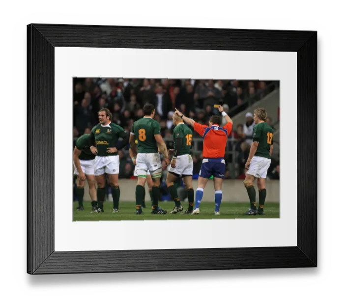 Framed Print : Conrad Jantjes Is Sent Off