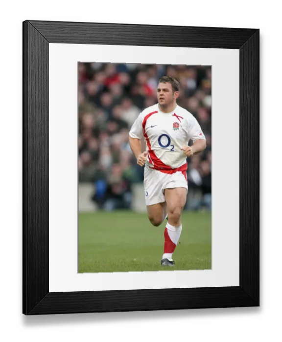 Framed Print : Lee Mears England and Bath Rugby Union England V South Africa Framed Print : Lee Mears England and Bath Rugby Union England V South Africa