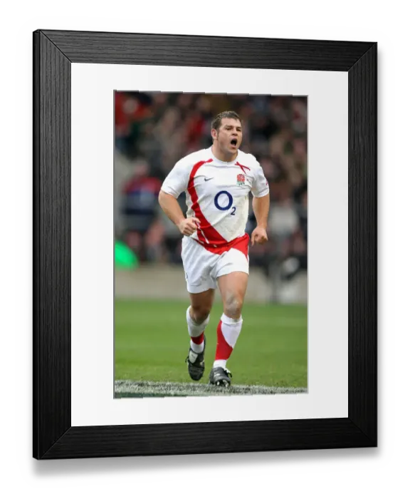 Framed Print : Lee Mears England and Bath Rugby Union England V South Africa Framed Print : Lee Mears England and Bath Rugby Union England V South Africa