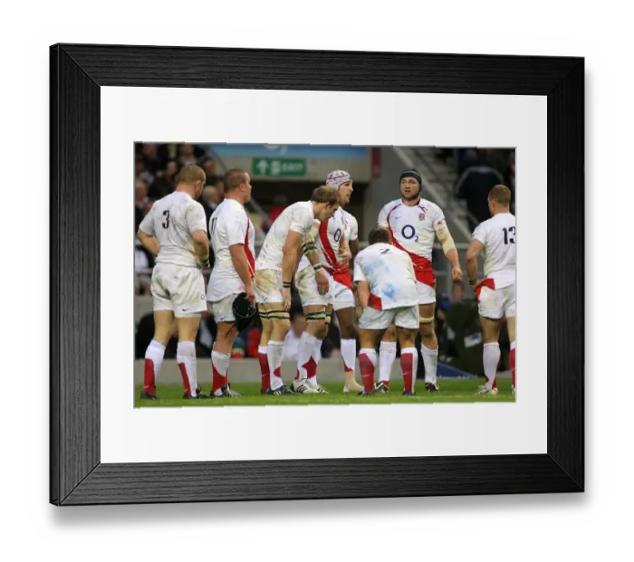 Framed Print : Steve Borthwick Rallies Players Framed Print : Steve Borthwick Rallies Players