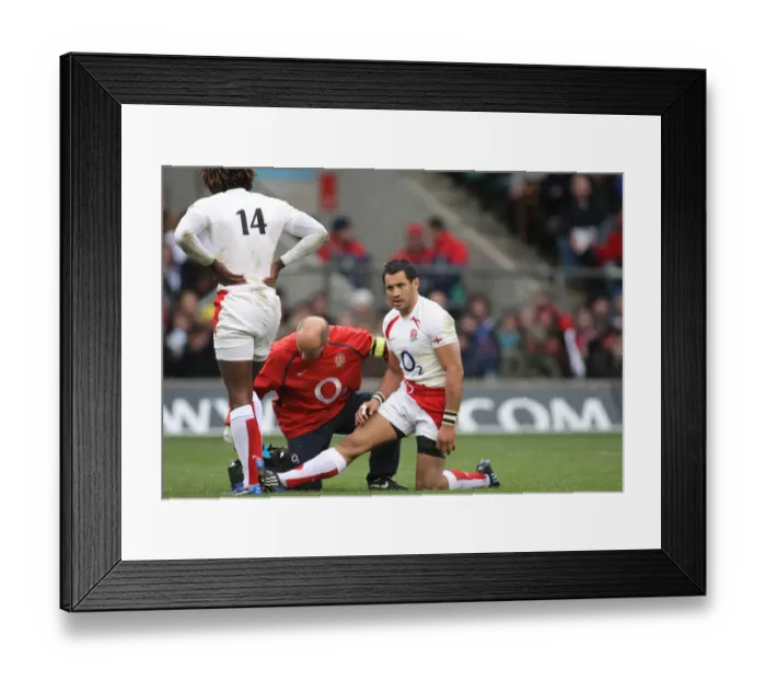 Framed Print : Riki Flutey Receives Attention
