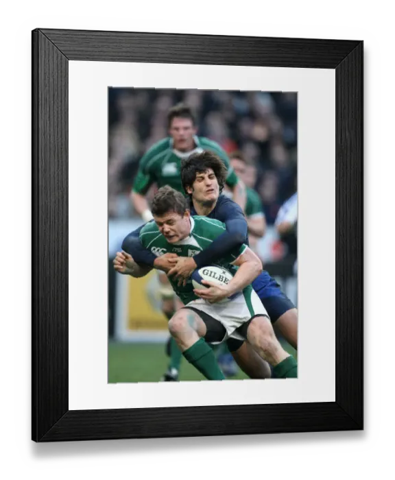 Framed Print : Brian O Driscoll & David Skrela Framed Print : Brian O Driscoll & David Skrela