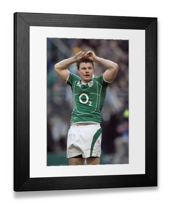 Framed Print : A Bloodied Brian O Driscoll