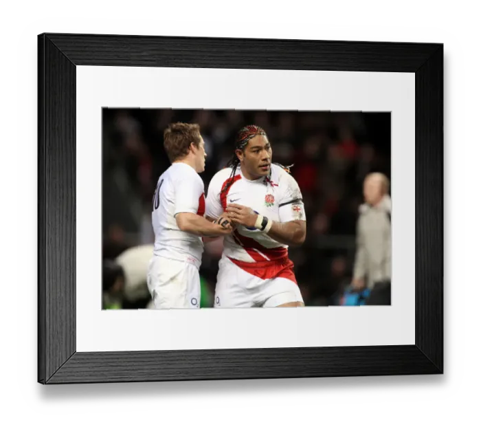 Framed Print : Lesley Vainikolo & Jonny Wilkinson Framed Print : Lesley Vainikolo & Jonny Wilkinson
