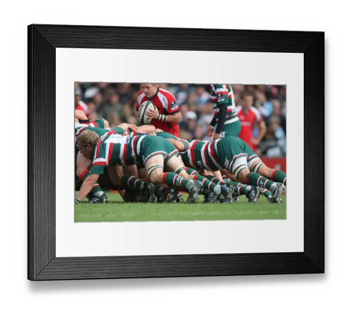 Framed Print : Leicester Tigers Scrum Framed Print : Leicester Tigers Scrum