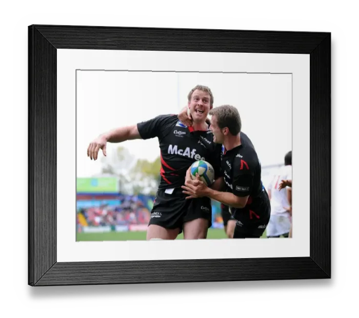 Framed Print : Donnacha Ryan & Mark Cueto Celebrate Try Framed Print : Donnacha Ryan & Mark Cueto Celebrate Try