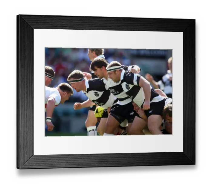 Framed Print : Barbarians Line Up For Scrum Framed Print : Barbarians Line Up For Scrum