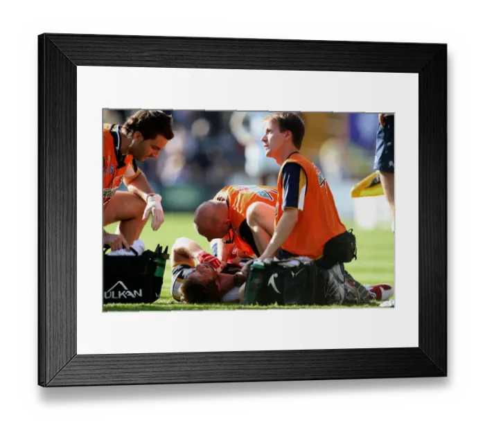 Framed Print : Andy Gomarsall Is Felled By Nick Kennedy Framed Print : Andy Gomarsall Is Felled By Nick Kennedy