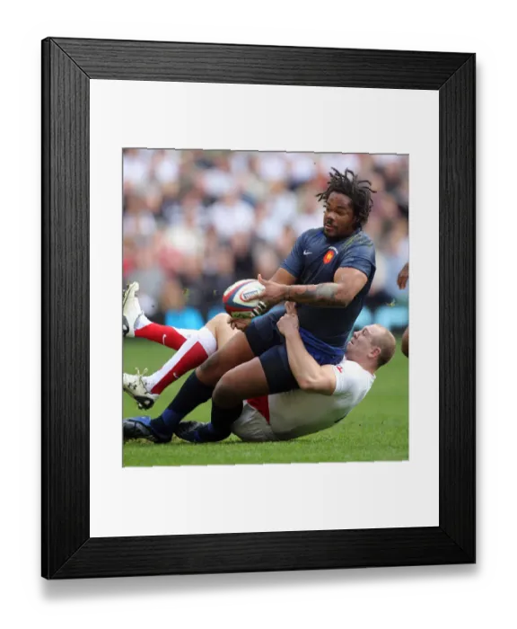 Framed Print : Mike Tindall Stops Matthieu Bastareaud Framed Print : Mike Tindall Stops Matthieu Bastareaud