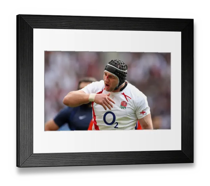 Framed Print : Steve Borthwick Rallies The Team