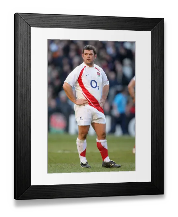 Framed Print : Lee Mears England and Bath Rugby Union England V Italy Framed Print : Lee Mears England and Bath Rugby Union England V Italy