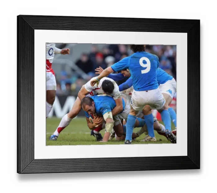 Framed Print : Sergio Parisse & Riki Flutey Framed Print : Sergio Parisse & Riki Flutey