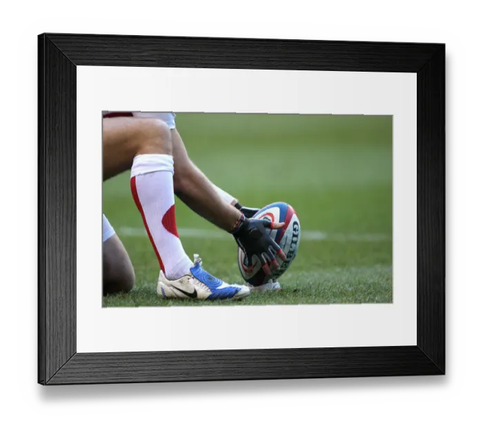 Framed Print : Placing Rugby Ball & Penalty Kick Framed Print : Placing Rugby Ball & Penalty Kick