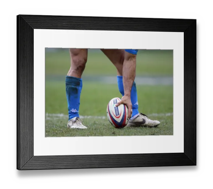 Framed Print : Rugby Ball & Penalty Kick Framed Print : Rugby Ball & Penalty Kick