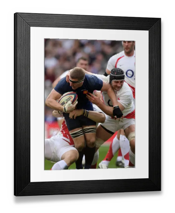 Framed Print : Imanol Harinordoquy & Steve Borthwick Framed Print : Imanol Harinordoquy & Steve Borthwick