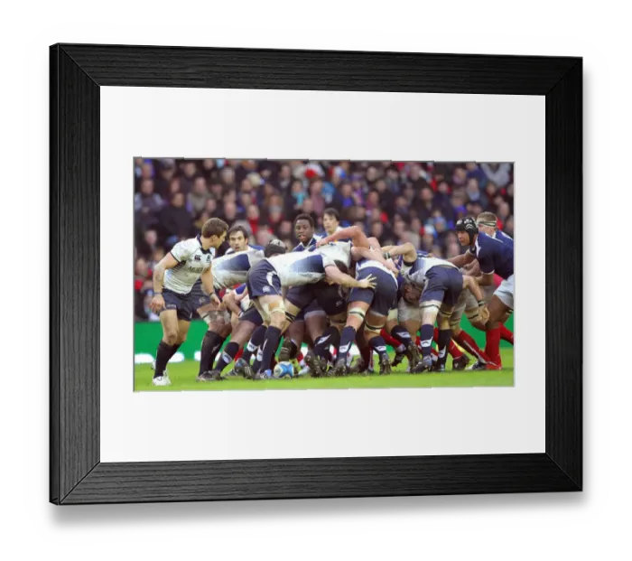 Framed Print : Scotland V France Scrum Framed Print : Scotland V France Scrum