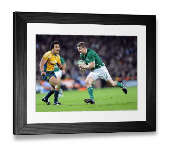 Framed Print : Brian O Driscoll Runs In Try Framed Print : Brian O Driscoll Runs In Try