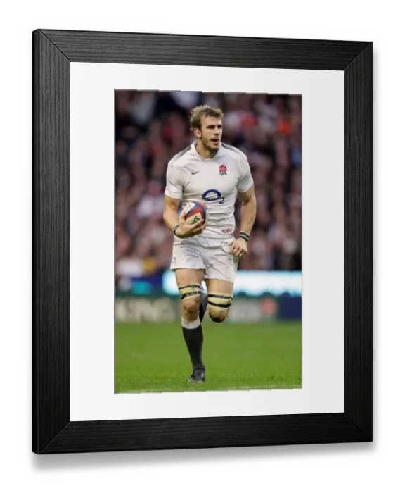 Framed Print : Tom Croft England Rugby Union England V New Zealand Rugby UnionInvestec