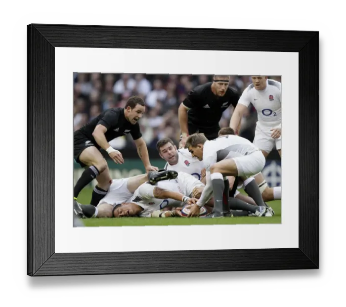 Framed Print : Toby Flood & Courtney Lawes