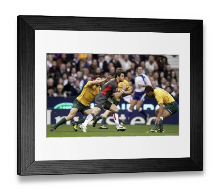 Framed Print : Ben Foden Runs Into Trouble Framed Print : Ben Foden Runs Into Trouble