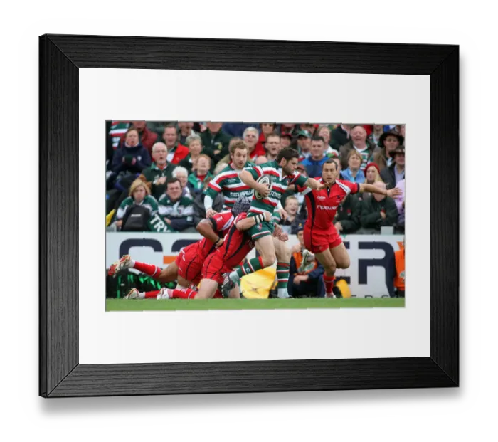 Framed Print : Dan Hipkiss Powers Through Tackled By Ryan Powell
