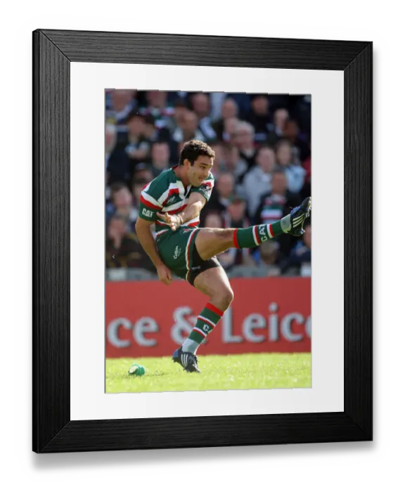 Framed Print : Jeremy Staunton Kicks In Difficult Conditions