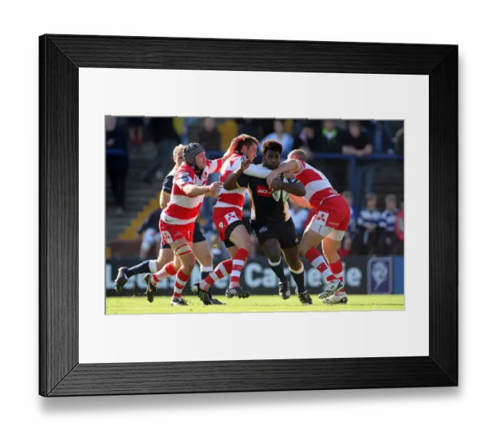 Framed Print : Seru Rabini Power Through Gloucester Players Framed Print : Seru Rabini Power Through Gloucester Players