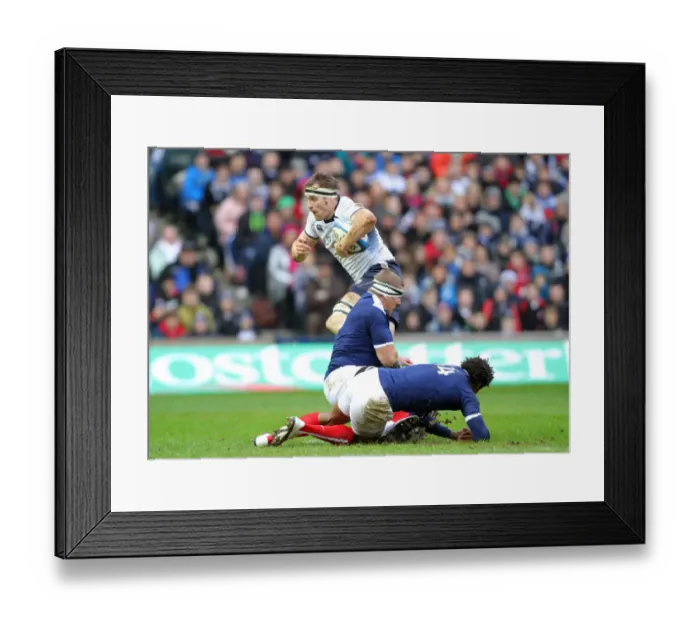 Framed Print : Al Kellock Tackled By Harinordoquy Framed Print : Al Kellock Tackled By Harinordoquy