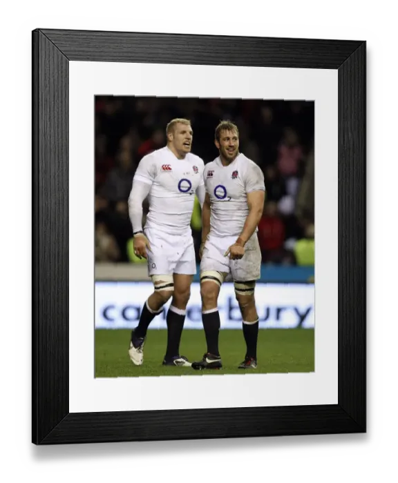 Framed Print : Chris Robshaw & James Haskell After Beating Zew Zealand Framed Print : Chris Robshaw & James Haskell After Beating Zew Zealand