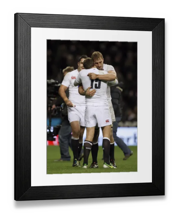Framed Print : Chris Robshaw & Alex Goode After Beating Zew Zealand Framed Print : Chris Robshaw & Alex Goode After Beating Zew Zealand