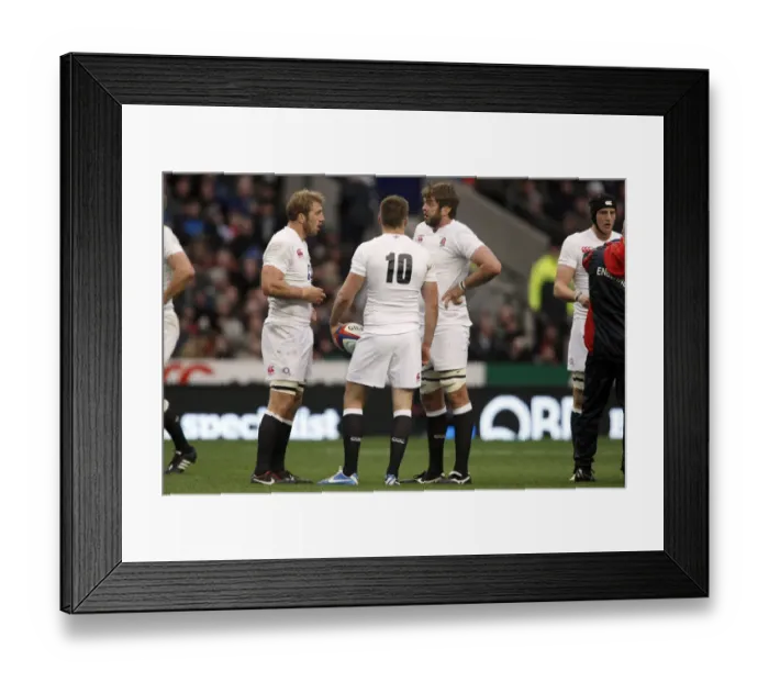 Framed Print : Chris Robshaw, Owen Farrell