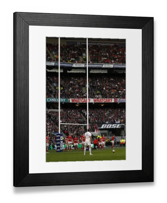Framed Print : Owen Farrell Prepares To Kick