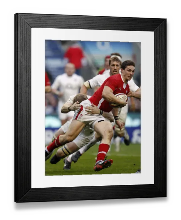 Framed Print : George North Holds Off Dan Cole Framed Print : George North Holds Off Dan Cole