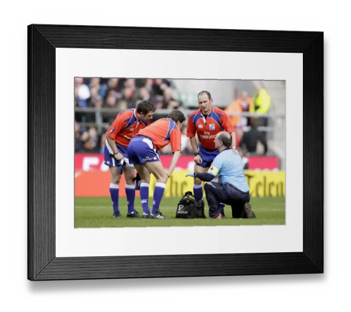 Framed Print : Referee Romain Poite Injury Framed Print : Referee Romain Poite Injury
