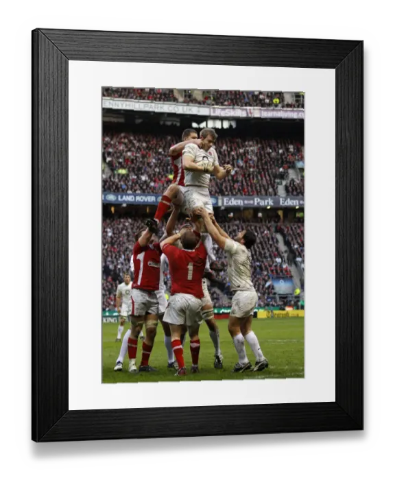 Framed Print : Tom Croft Wins Line Out Framed Print : Tom Croft Wins Line Out