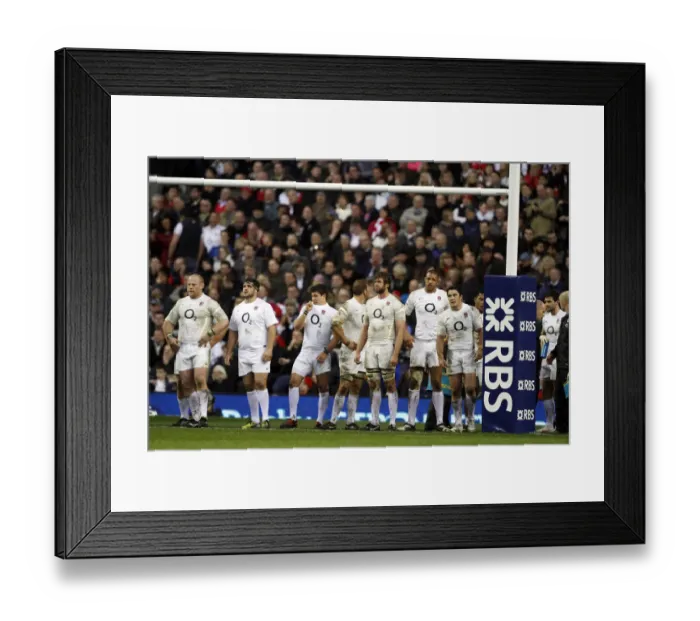 Framed Print : England Players After Conceeding Try