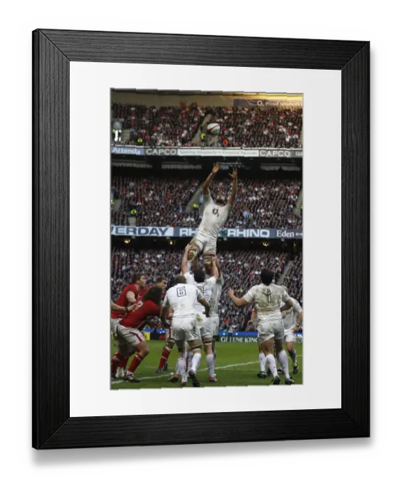 Framed Print : Geoff Parling Wins Lineout Framed Print : Geoff Parling Wins Lineout