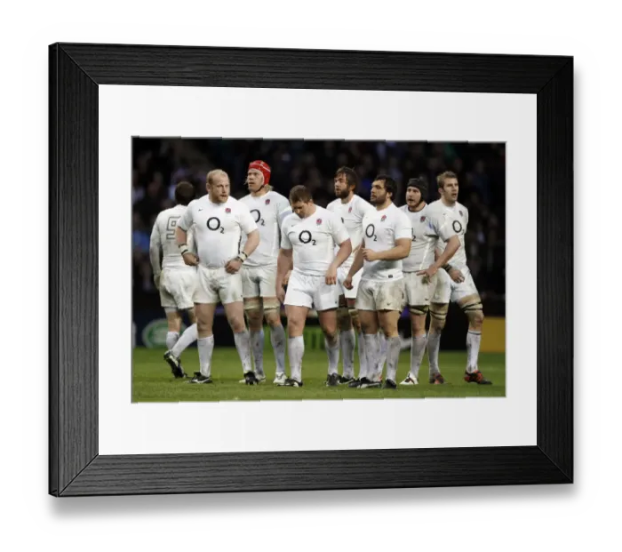 Framed Print : Dylan Hartley & England Team