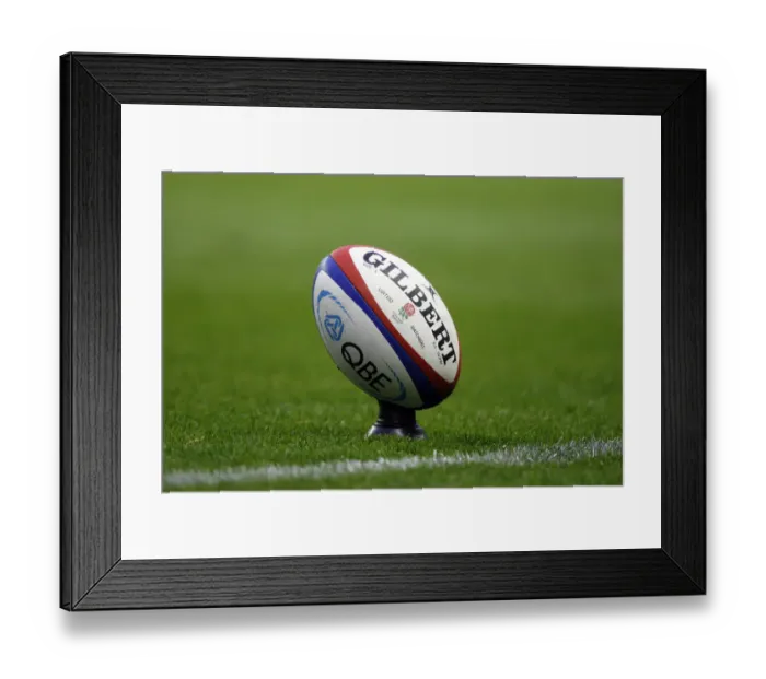 Framed Print : Qbe Gilbert Rugby Ball Framed Print : Qbe Gilbert Rugby Ball