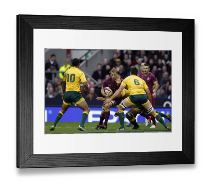 Framed Print : Chris Robshaw & Dave Dennis, Kurtley Beale