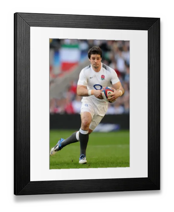 Framed Print : Ben Foden England Rugby Union England V Italy Twickenham Framed Print : Ben Foden England Rugby Union England V Italy Twickenham