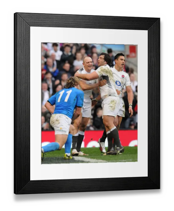 Framed Print : Mike Tindal Celebrates Framed Print : Mike Tindal Celebrates
