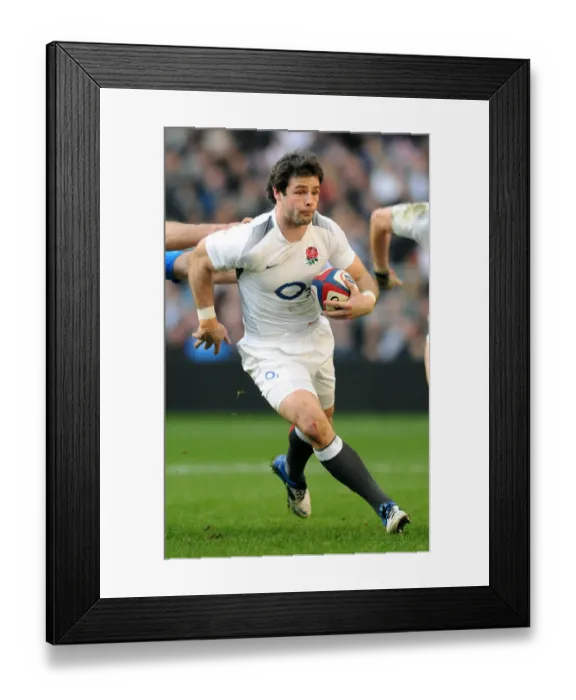 Framed Print : Ben Foden England and Northampton Saints Rugby Union England V Italy Twickenham