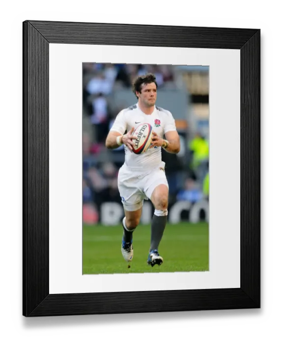 Framed Print : Ben Foden England and Northampton Saints Rugby Union England V Italy Twickenham