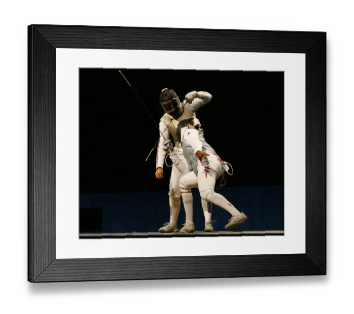 Framed Print : Womens Olympic Fencing Framed Print : Womens Olympic Fencing