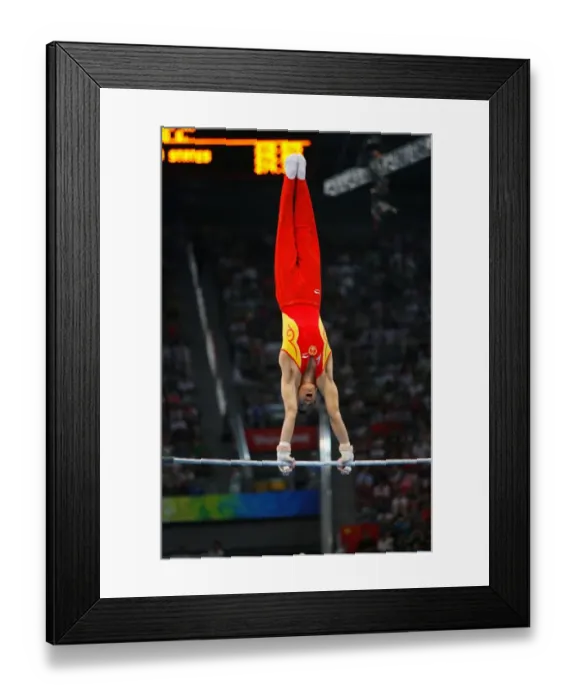 Framed Print : Qin Xiao China Mens Artistic Gymnastics Olympic Stadium Framed Print : Qin Xiao China Mens Artistic Gymnastics Olympic Stadium