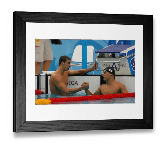 Framed Print : Michael Phelps & Takeshi Matsuda Framed Print : Michael Phelps & Takeshi Matsuda