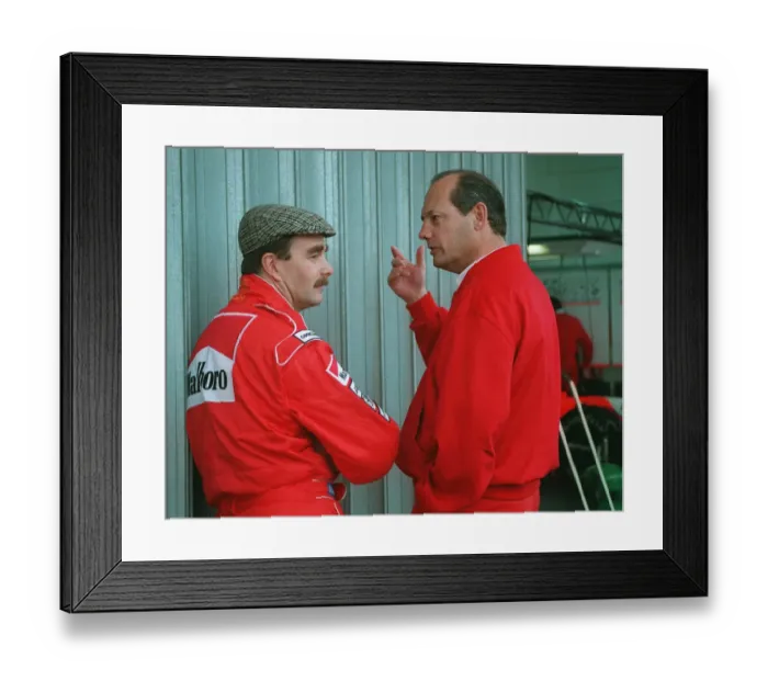 Framed Print : Nigel Mansell & Ron Dennis Framed Print : Nigel Mansell & Ron Dennis