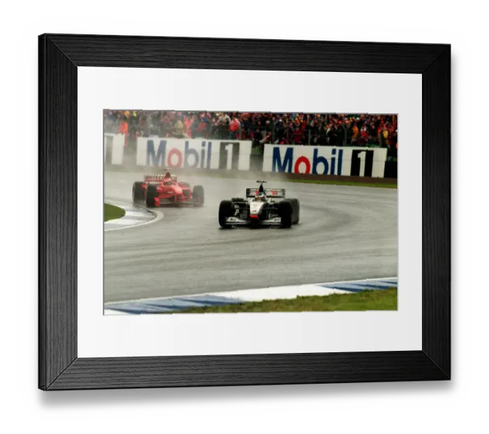 Framed Print : Mikka Hakkinen & M. Schumacher Framed Print : Mikka Hakkinen & M. Schumacher